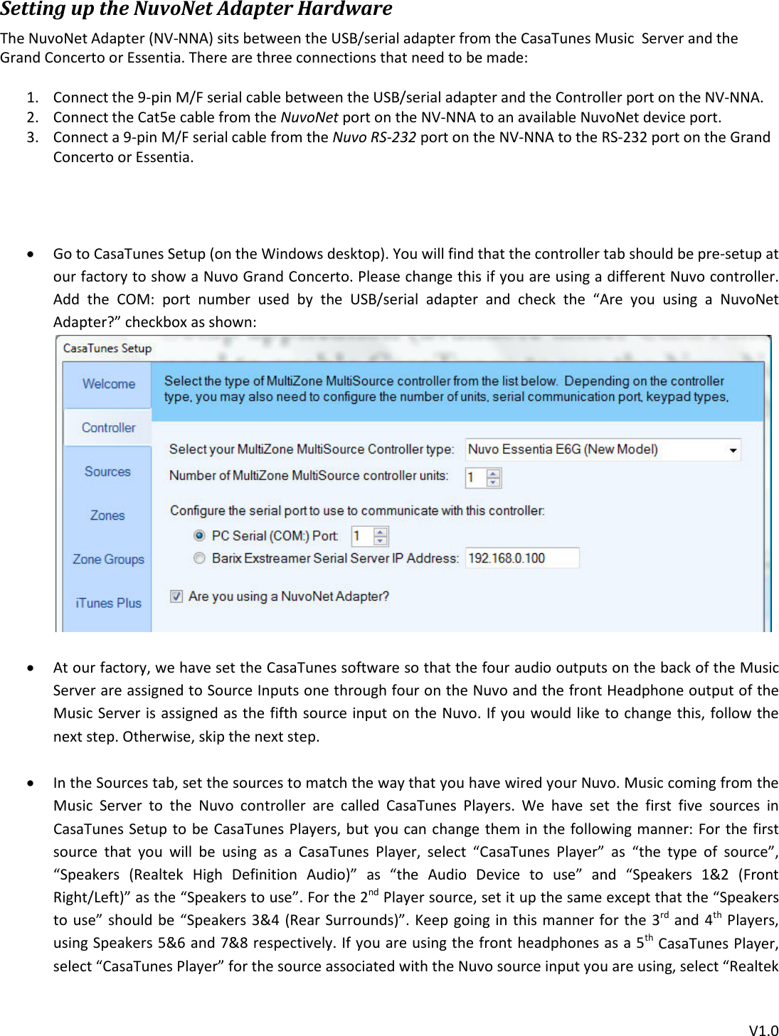Page 3 of 4 - Casa Tunes Music Server For Nuvo Quick Start