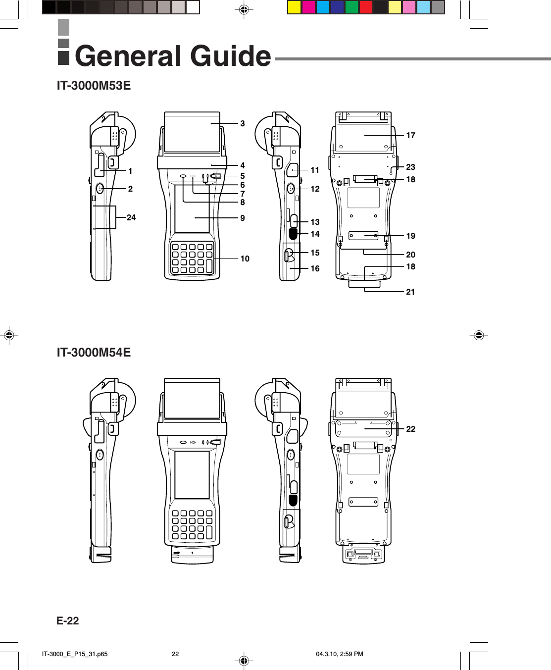 E-22General Guide22345678910122411121314151617182319201821IT-3000M53EIT-3000M54EIT-3000_E_P15_31.p65 04.3.10, 2:59 PM22