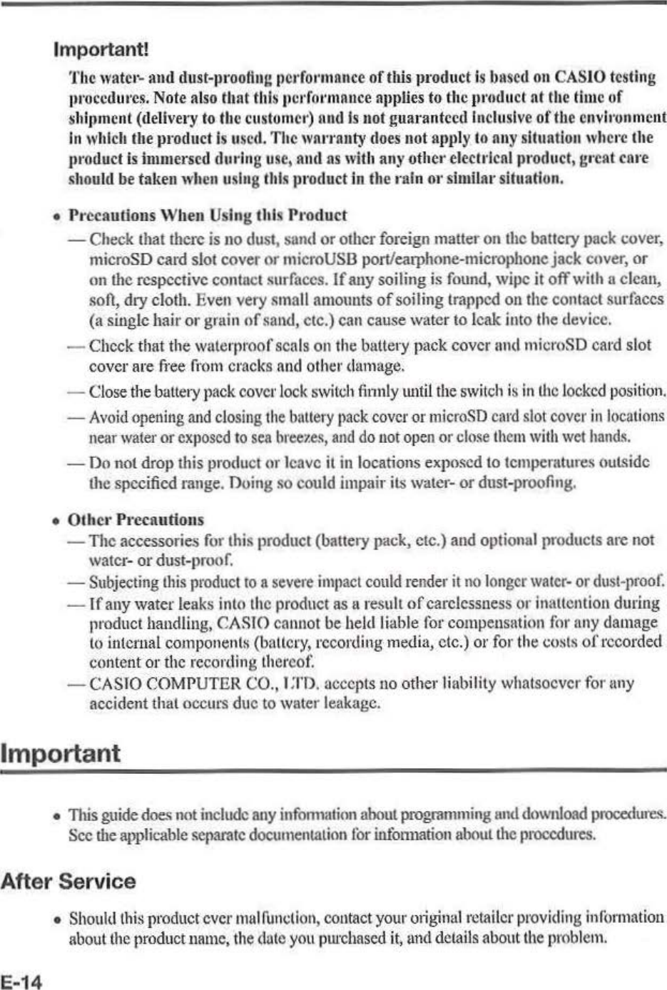 Page 16 of Casio Computer ITG500B Handheld Terminal User Manual 05