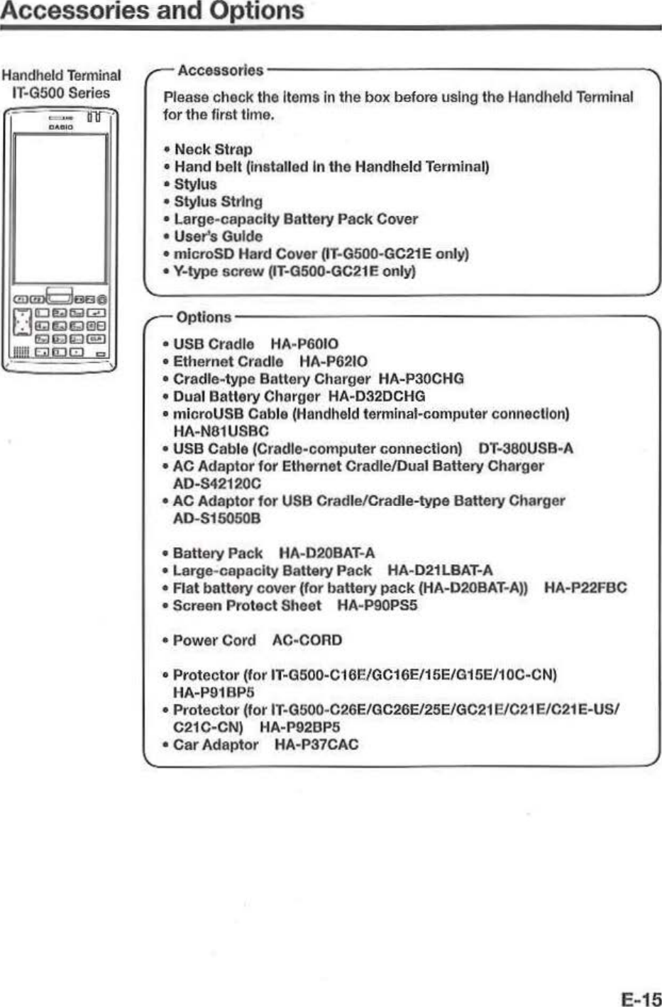 Page 17 of Casio Computer ITG500B Handheld Terminal User Manual 05