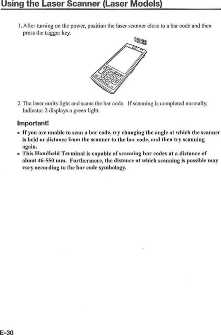 Page 32 of Casio Computer ITG500B Handheld Terminal User Manual 05