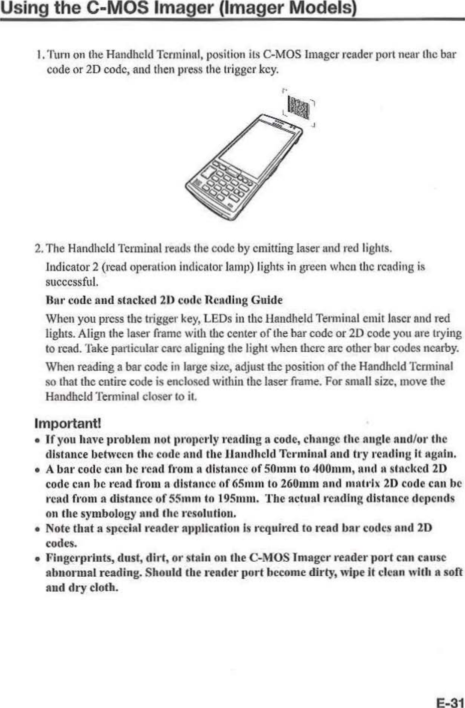 Page 33 of Casio Computer ITG500B Handheld Terminal User Manual 05