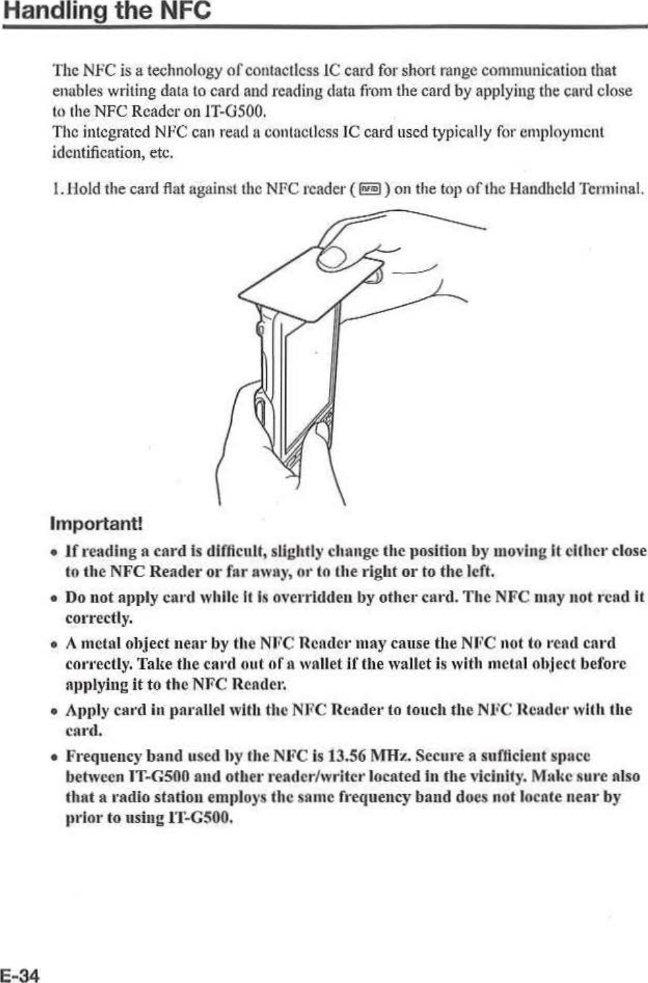 Page 36 of Casio Computer ITG500B Handheld Terminal User Manual 05