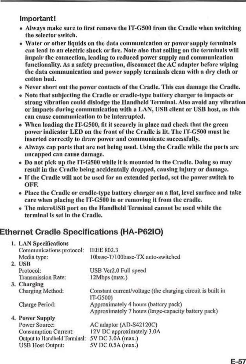 Page 59 of Casio Computer ITG500B Handheld Terminal User Manual 05