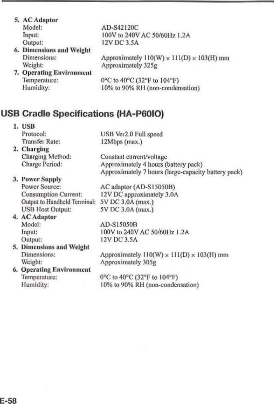 Page 60 of Casio Computer ITG500B Handheld Terminal User Manual 05