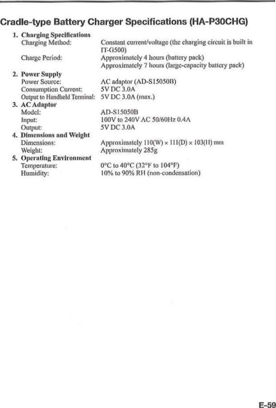 Page 61 of Casio Computer ITG500B Handheld Terminal User Manual 05