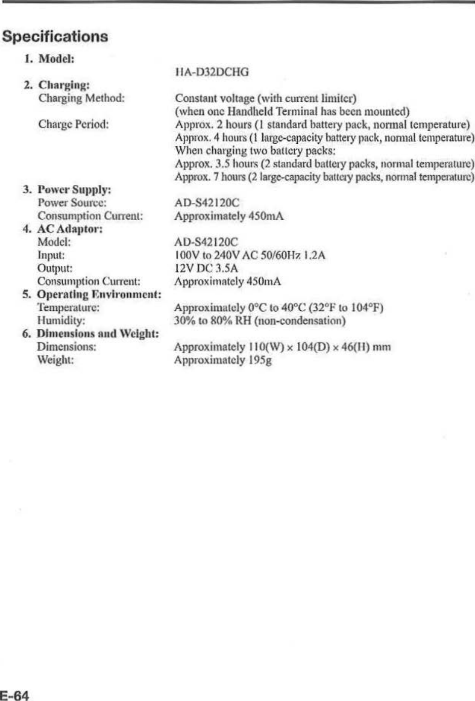 Page 66 of Casio Computer ITG500B Handheld Terminal User Manual 05