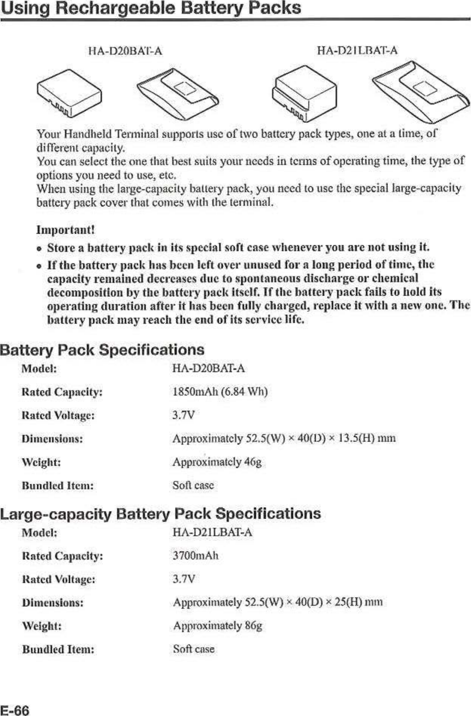 Page 68 of Casio Computer ITG500B Handheld Terminal User Manual 05