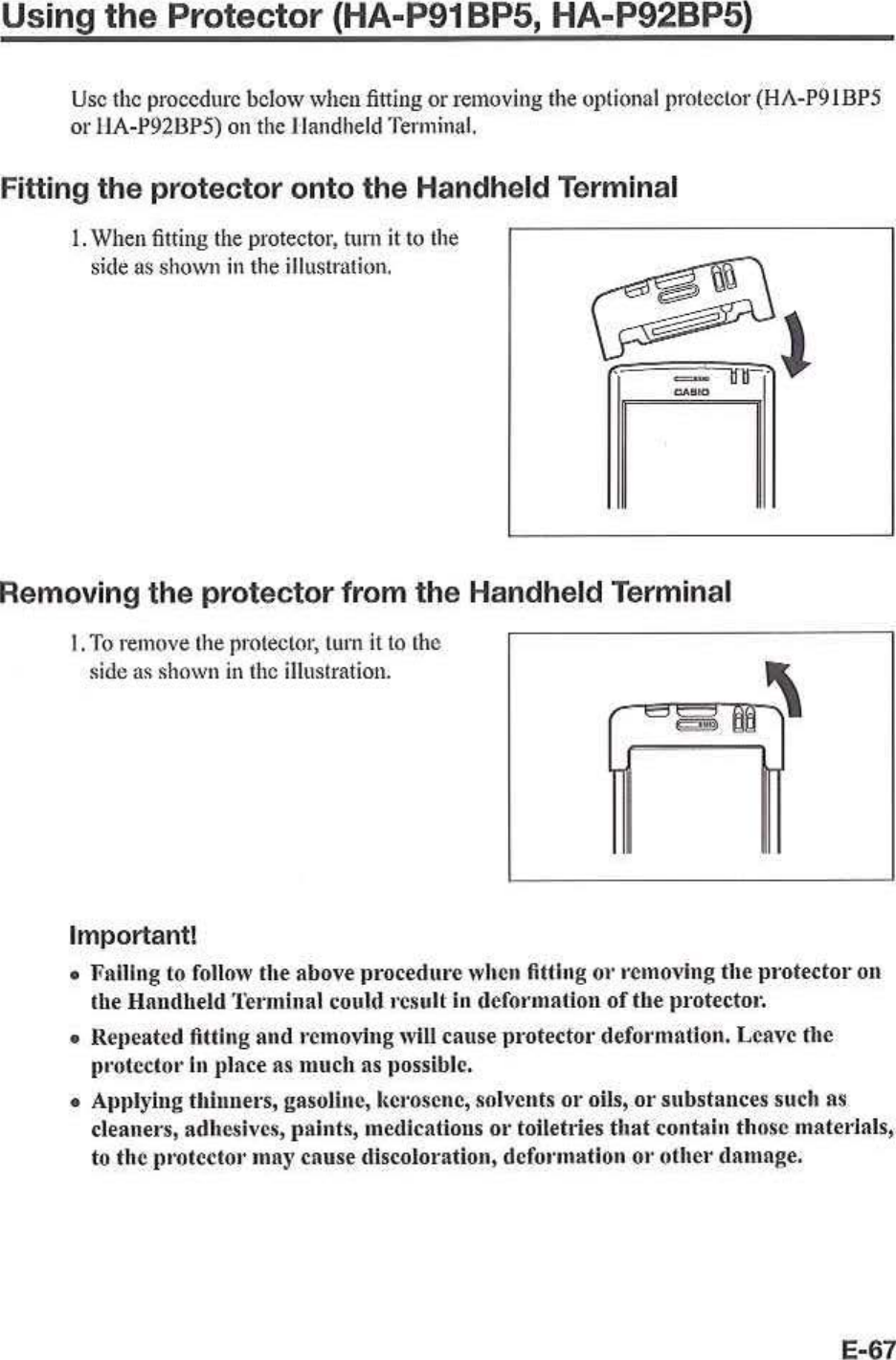 Page 69 of Casio Computer ITG500B Handheld Terminal User Manual 05