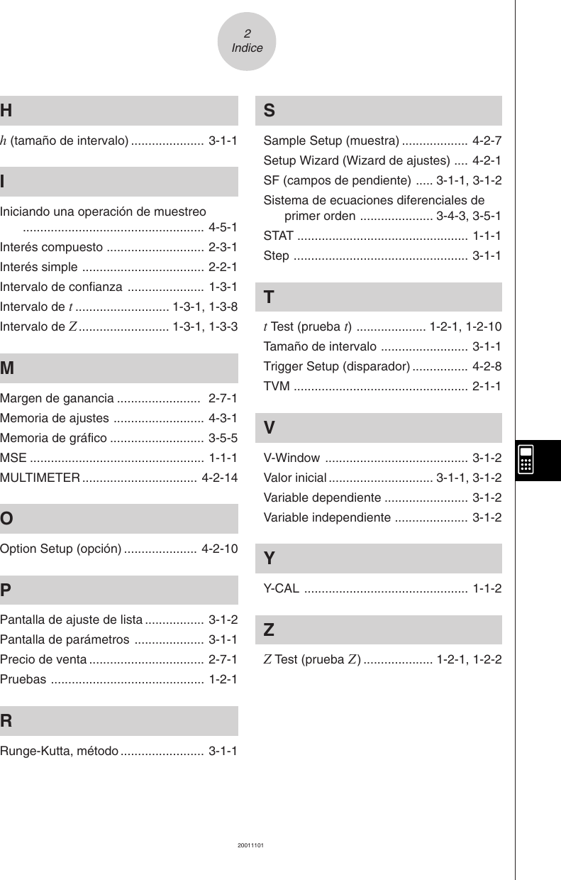 Page 2 of 3 - Casio ALGEBRA FX 2.0 PLUS_FX 1.0 PLUS_Sp_Users Guide2 Indice AF Ch05 ES