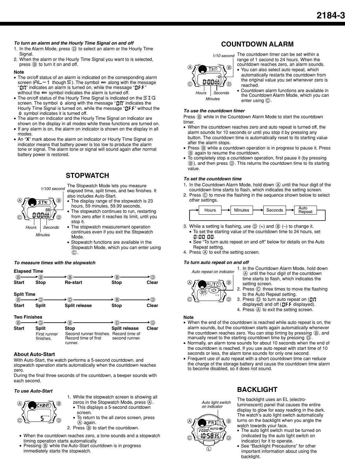 Page 3 of 5 - Casio Casio-2184-Users-Manual- QW-2184  Casio-2184-users-manual