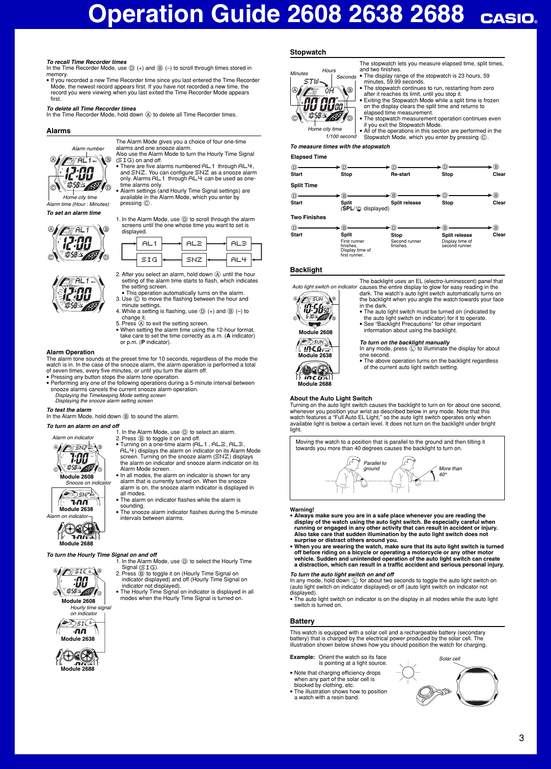 Page 3 of 6 - Casio Casio-2608-Users-Manual- QW-2608 2638 2688  Casio-2608-users-manual