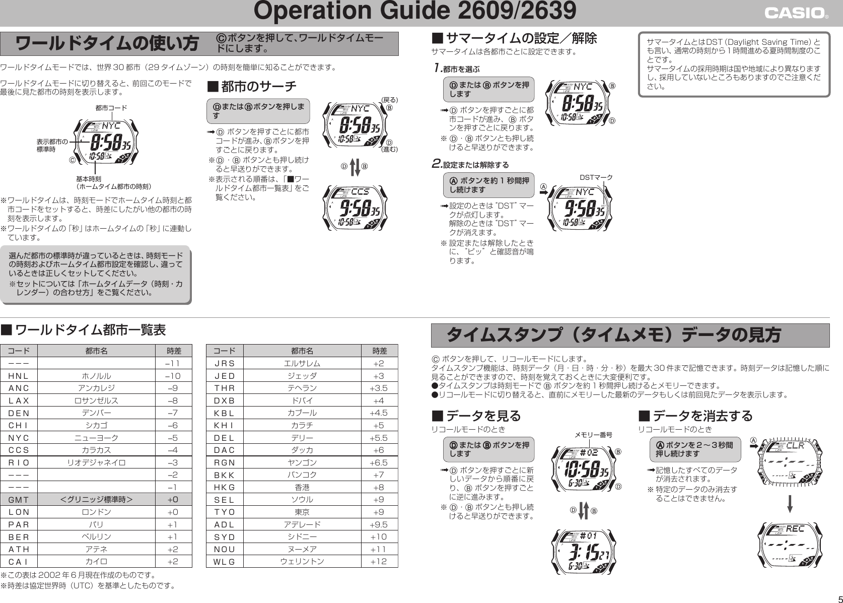 Page 5 of 7 - Casio Casio-2609-2639-Users-Manual- QW-2609/2639 Casio-2609-2639-users-manual