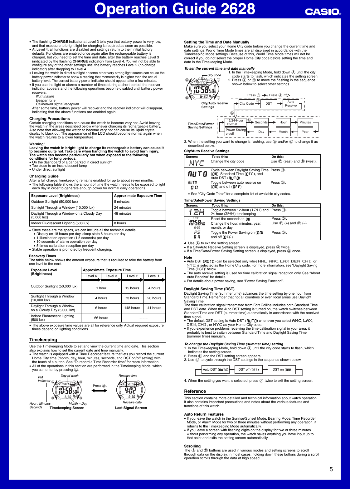 Page 5 of 7 - Casio Casio-2628-Users-Manual- QW-2628  Casio-2628-users-manual