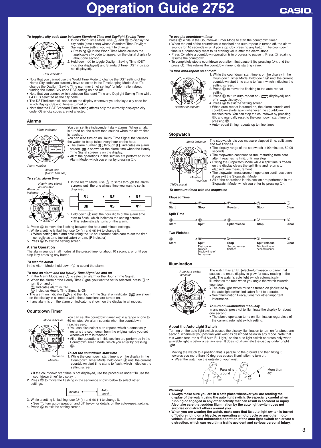 Page 3 of 6 - Casio Casio-2752-Users-Manual- QW-2752  Casio-2752-users-manual