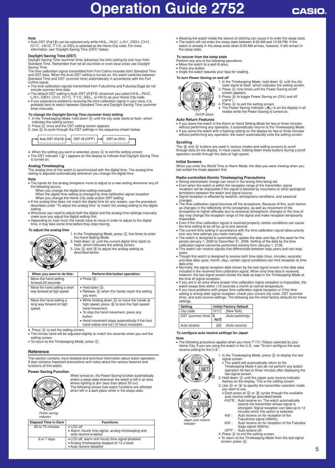 Page 5 of 6 - Casio Casio-2752-Users-Manual- QW-2752  Casio-2752-users-manual