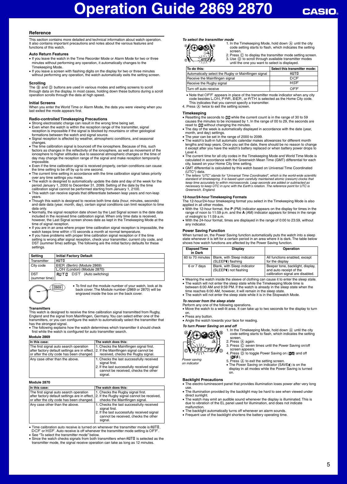 Page 5 of 6 - Casio Casio-2869-Users-Manual- QW-2869 2870  Casio-2869-users-manual