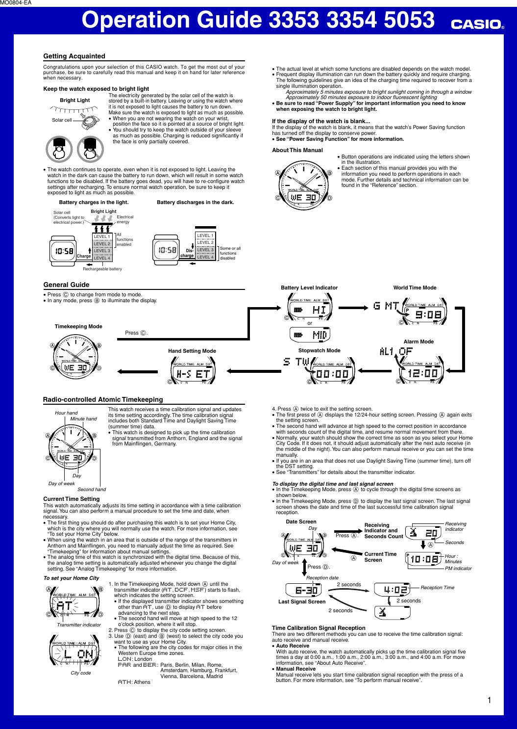 Page 1 of 6 - Casio Casio-3353-Operation-Manual- ManualsLib - Makes It Easy To Find Manuals Online!  Casio-3353-operation-manual