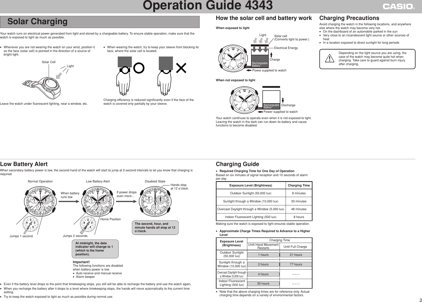Page 2 of 7 - Casio Casio-4343-Users-Manual- QW-4343  Casio-4343-users-manual