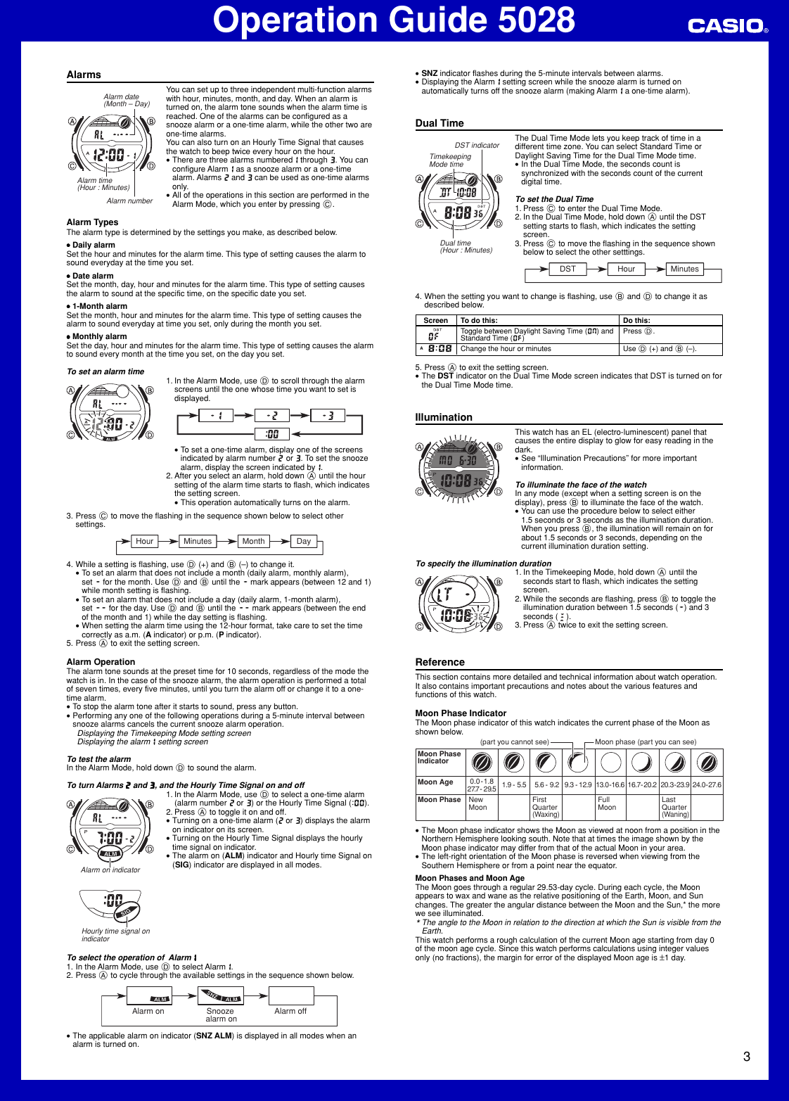 Page 3 of 4 - Casio Casio-5028-Operation-Manual- QW-5028  Casio-5028-operation-manual