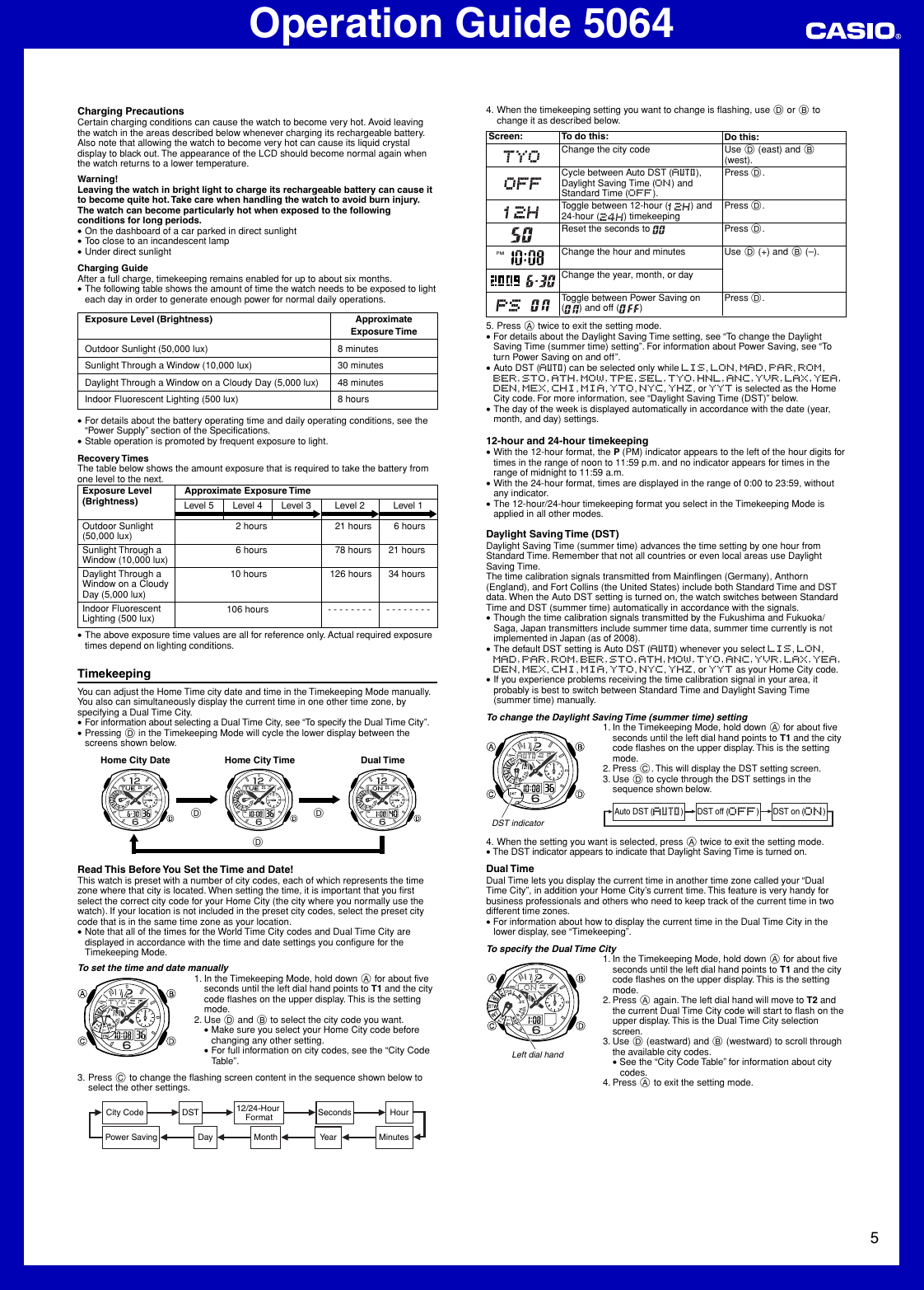 Page 5 of 7 - Casio Casio-5064-Users-Manual- QW-5064  Casio-5064-users-manual