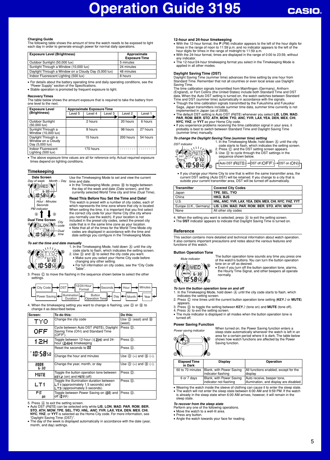 Page 5 of 6 - Casio Casio-5132-Users-Manual- QW-3195  Casio-5132-users-manual