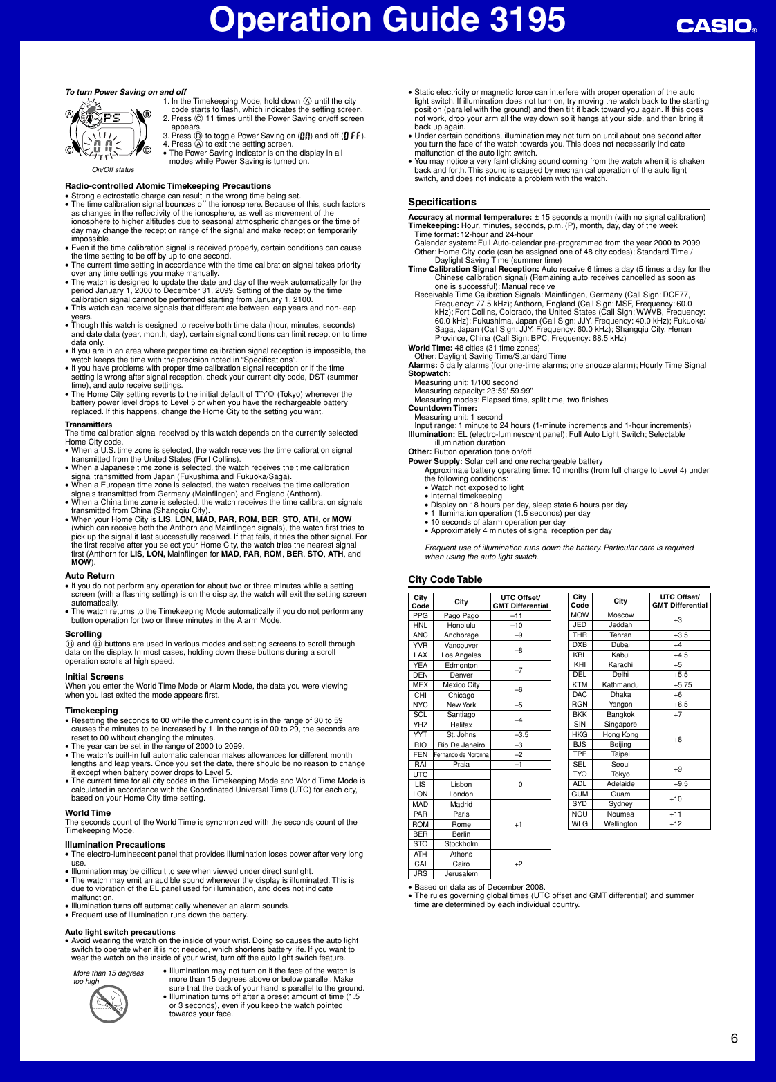 Page 6 of 6 - Casio Casio-5132-Users-Manual- QW-3195  Casio-5132-users-manual