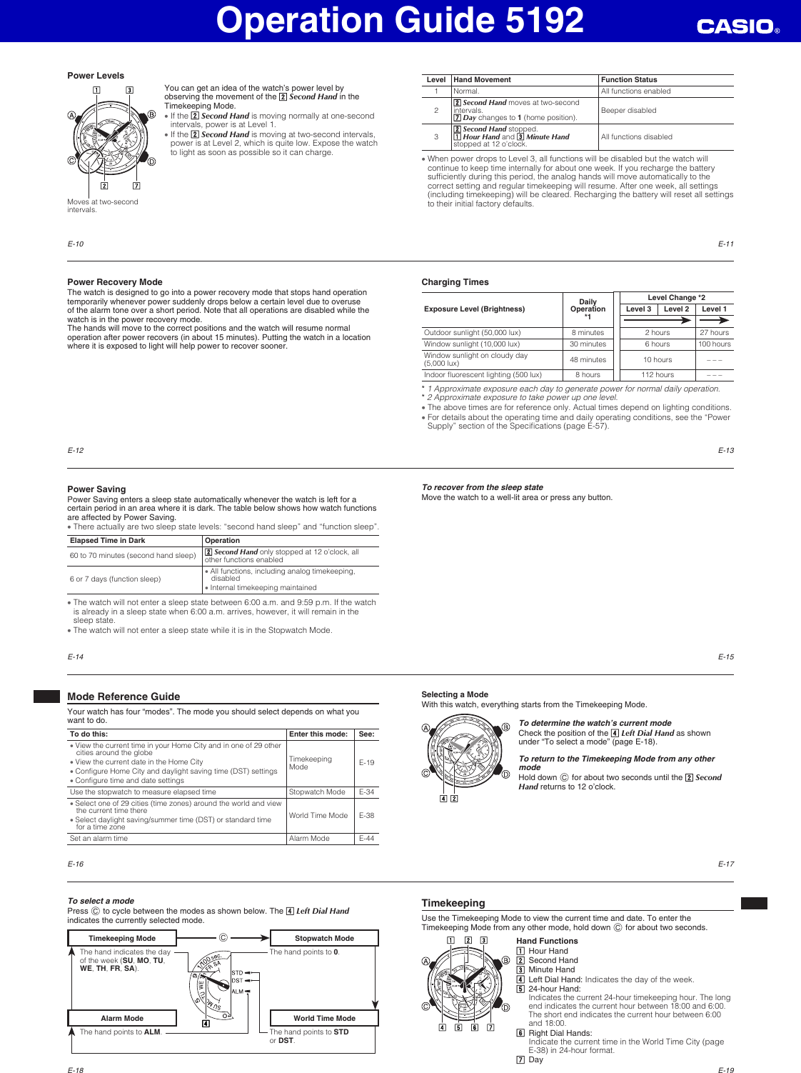 Page 2 of 6 - Casio Casio-5192-Users-Manual- QW-5192  Casio-5192-users-manual