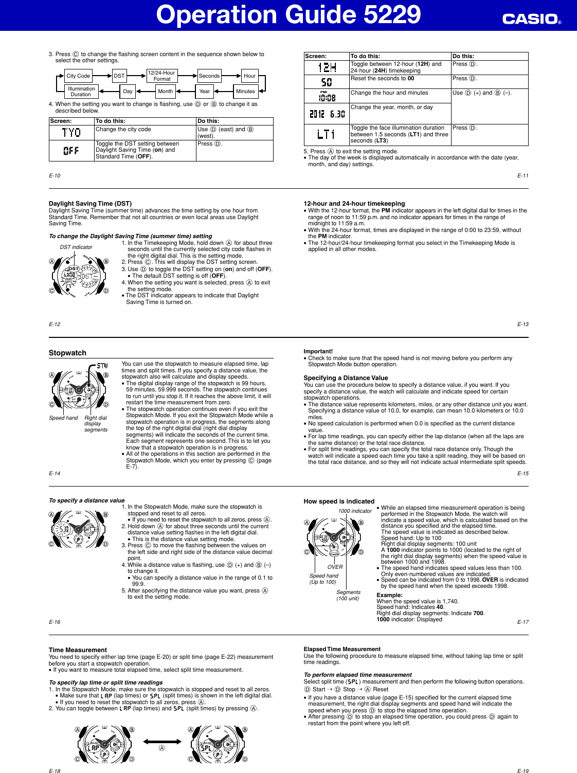 Page 2 of 6 - Casio Casio-5229-Operation-Manual- QW-5229  Casio-5229-operation-manual