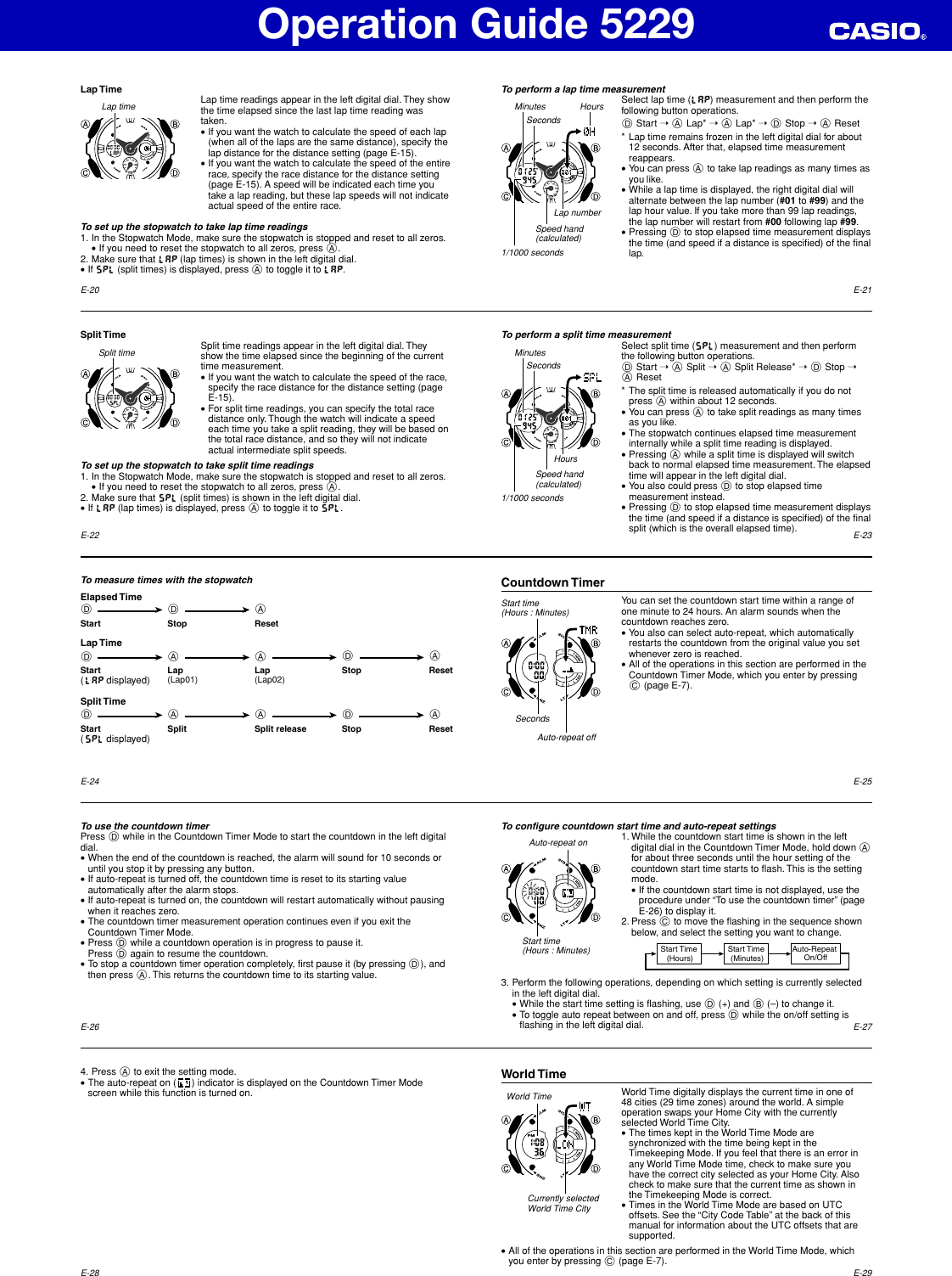 Page 3 of 6 - Casio Casio-5229-Operation-Manual- QW-5229  Casio-5229-operation-manual