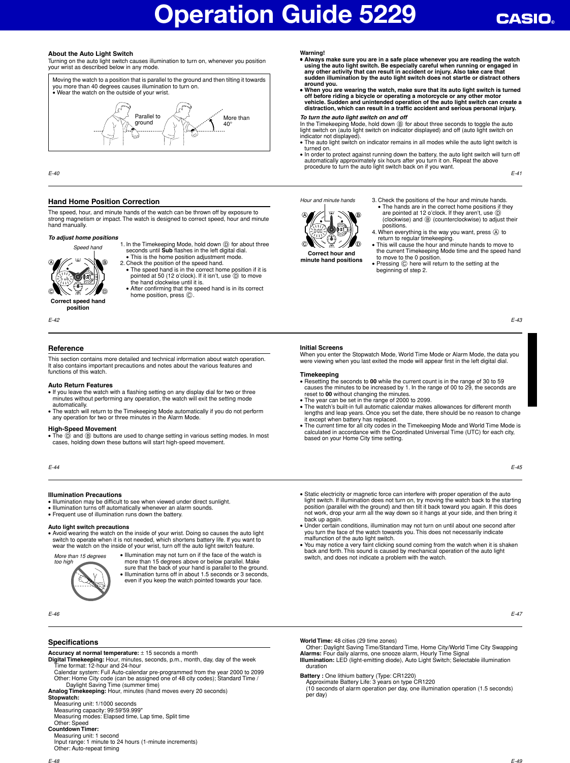 Page 5 of 6 - Casio Casio-5229-Operation-Manual- QW-5229  Casio-5229-operation-manual