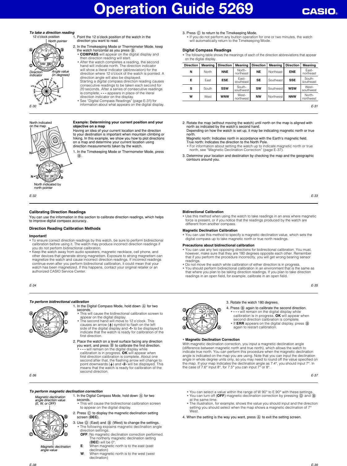 Page 4 of 9 - Casio Casio-5269-Operation-Manual- QW-5269  Casio-5269-operation-manual