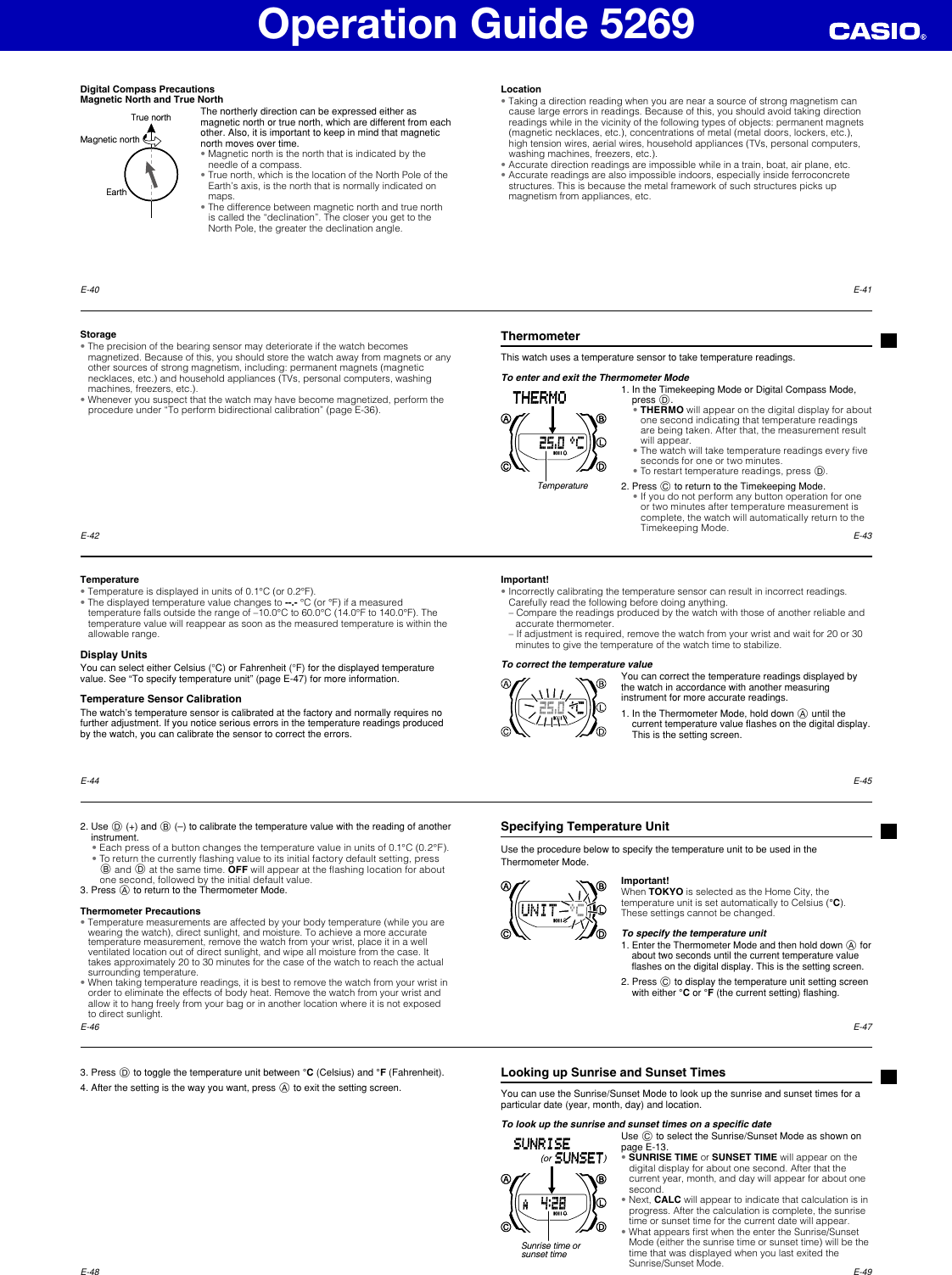 Page 5 of 9 - Casio Casio-5269-Operation-Manual- QW-5269  Casio-5269-operation-manual