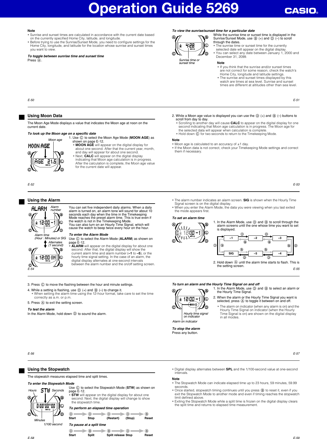 Page 6 of 9 - Casio Casio-5269-Operation-Manual- QW-5269  Casio-5269-operation-manual