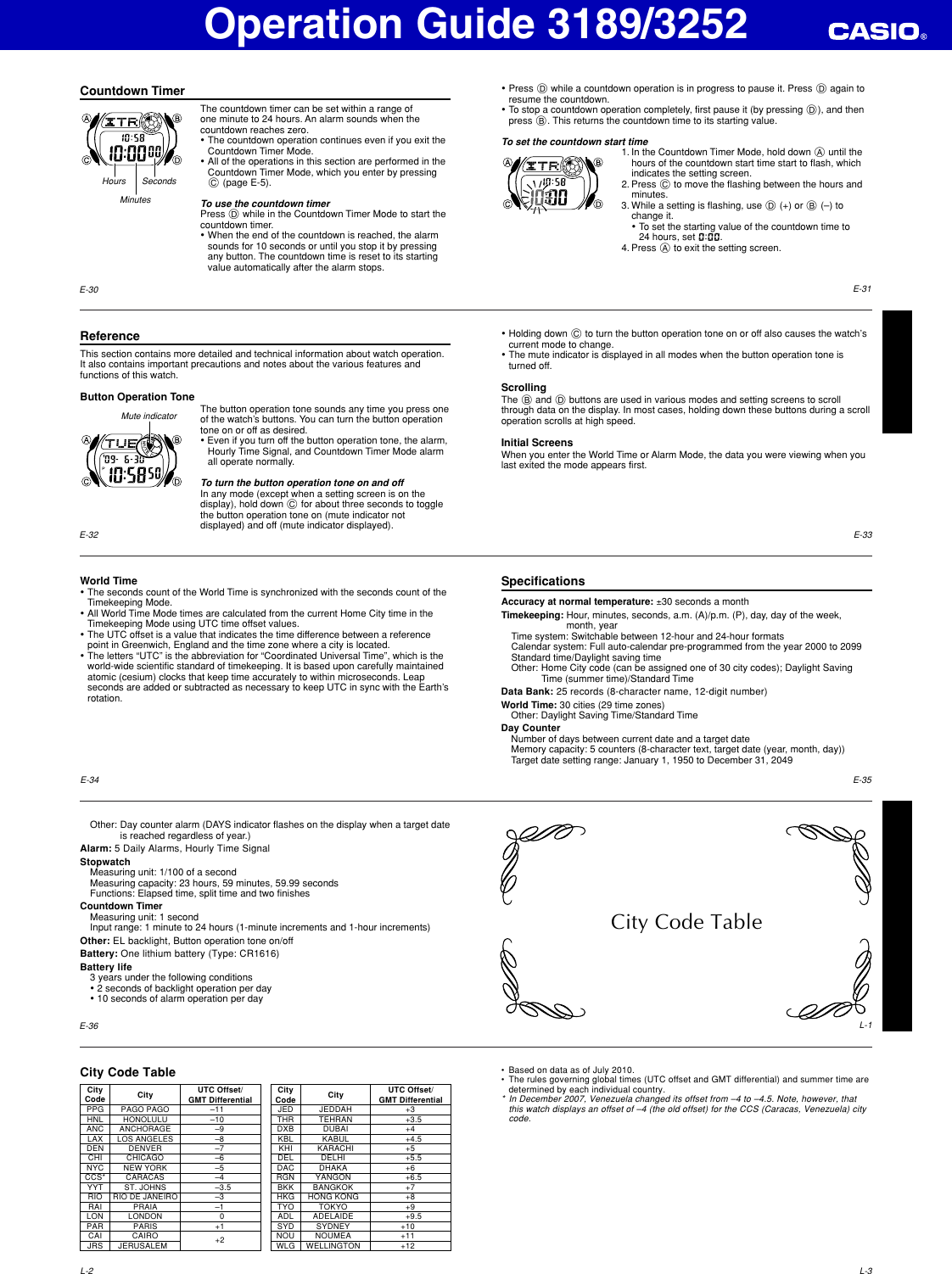 Page 4 of 4 - Casio Casio-Baby-G-Bg169R-2-Operation-Manual- QW-3189_3252  Casio-baby-g-bg169r-2-operation-manual