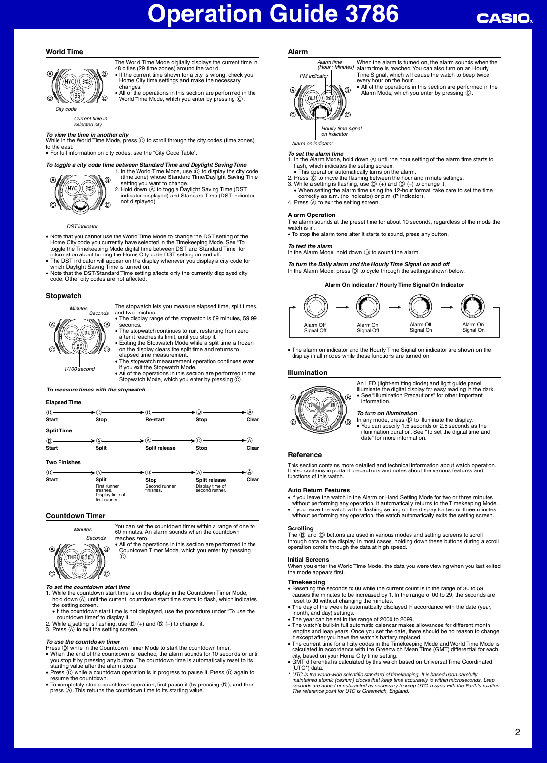 Page 2 of 3 - Casio Casio-Baby-G-Bg191-1B2-Operation-Manual- QW-3786  Casio-baby-g-bg191-1b2-operation-manual