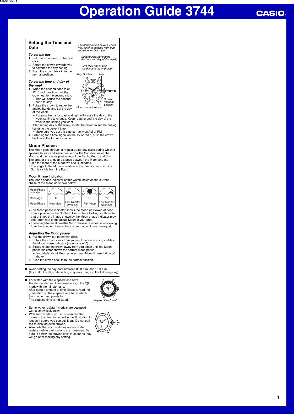 Page 1 of 1 - Casio Casio-Casio-3744-Users-Manual- QW-3744  Casio-casio-3744-users-manual