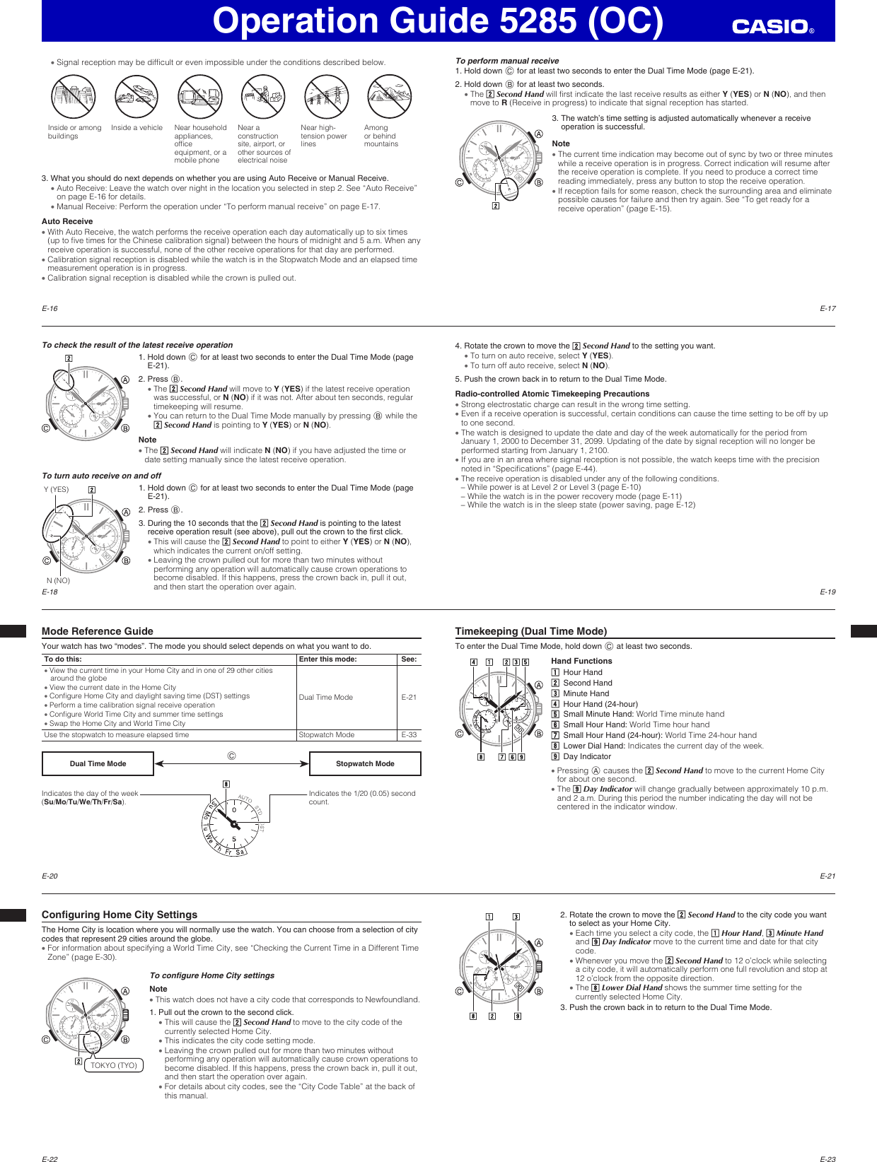 Page 3 of 6 - Casio Casio-Casio-5285-Users-Manual- QW-5285OC  Casio-casio-5285-users-manual