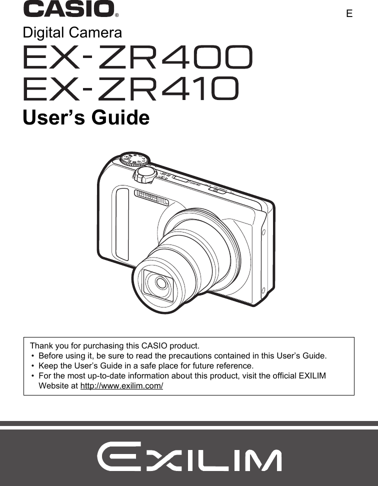 Casio Camcorder Ex Zr 410 Users Manual