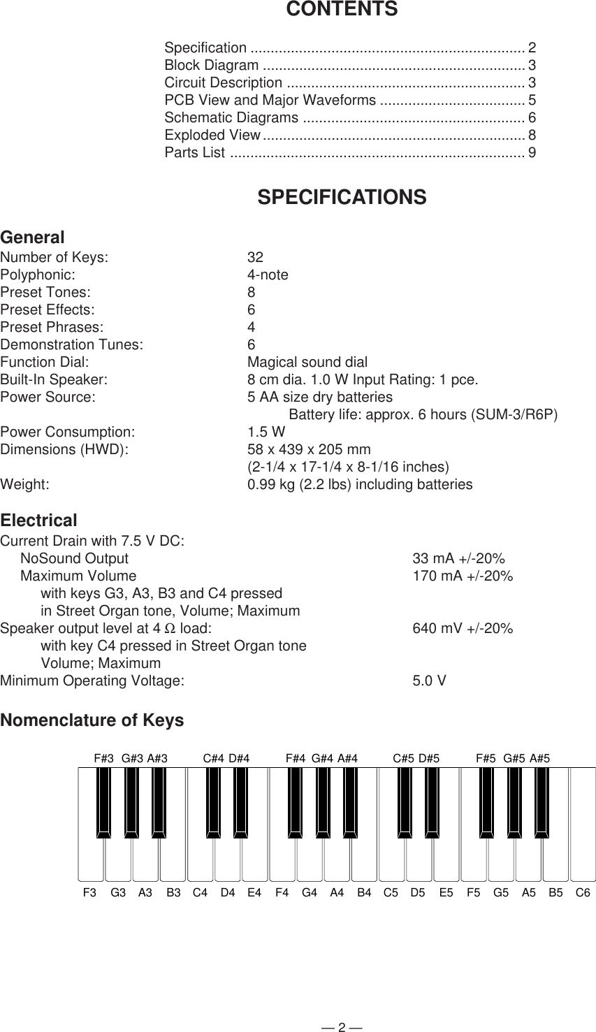 Casio Electronic Keyboard M 300 Users Manual S M