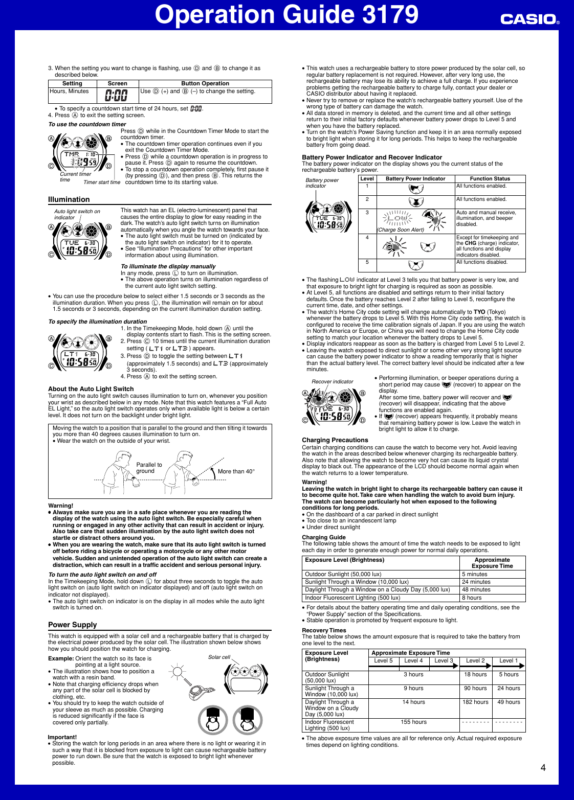 Page 4 of 6 - Casio Casio-Casio-G-Shock-Solar-Atomic-Watch-Gw69001V-Users-Manual- QW-3179  Casio-casio-g-shock-solar-atomic-watch-gw69001v-users-manual