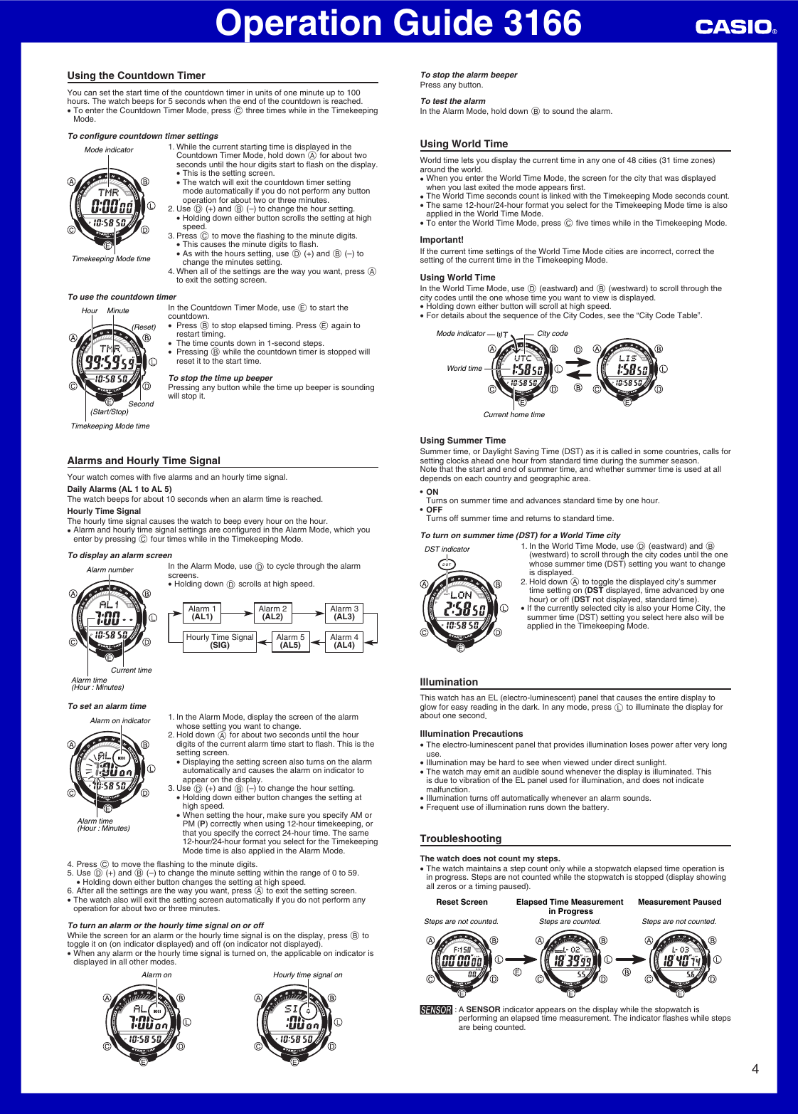 Page 4 of 5 - Casio Casio-Casio-Sgw200-1V-Wrist-Watch-Sgw200-1V-Users-Manual- 3166_EA  Casio-casio-sgw200-1v-wrist-watch-sgw200-1v-users-manual