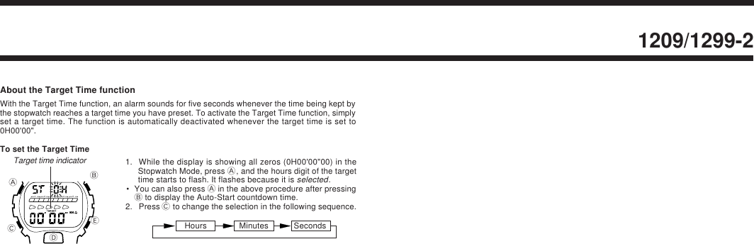 Page 2 of 2 - Casio Casio-Casio-Watch-1299-Users-Manual- QW-1209/1299 (Operation)  Casio-casio-watch-1299-users-manual