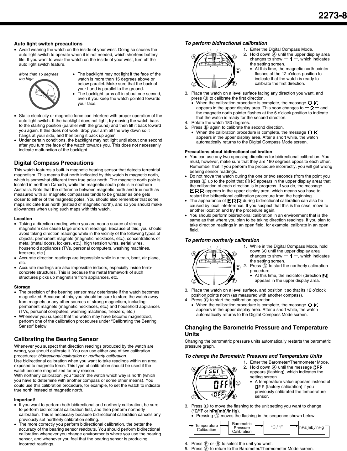 Page 8 of 9 - Casio Casio-Casio-Watch-2273-Users-Manual- QW-2273  Casio-casio-watch-2273-users-manual