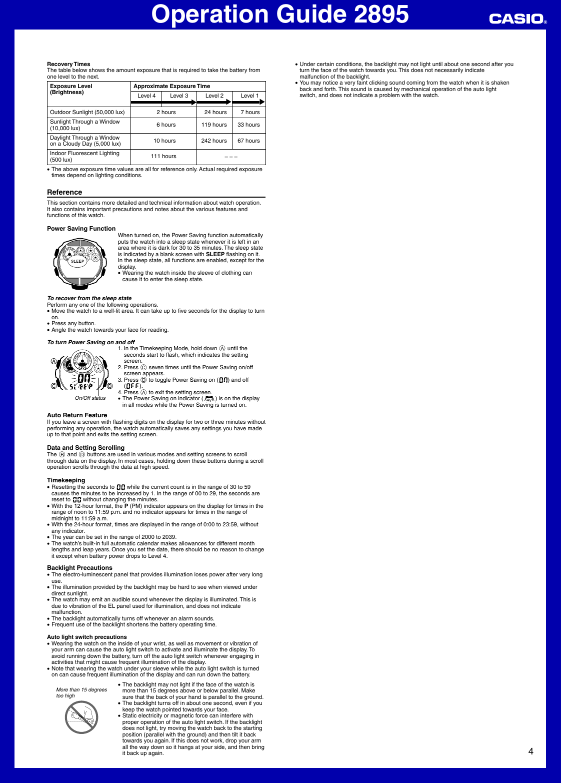 Page 4 of 4 - Casio Casio-Casio-Watch-2895-Users-Manual- QW-2895  Casio-casio-watch-2895-users-manual