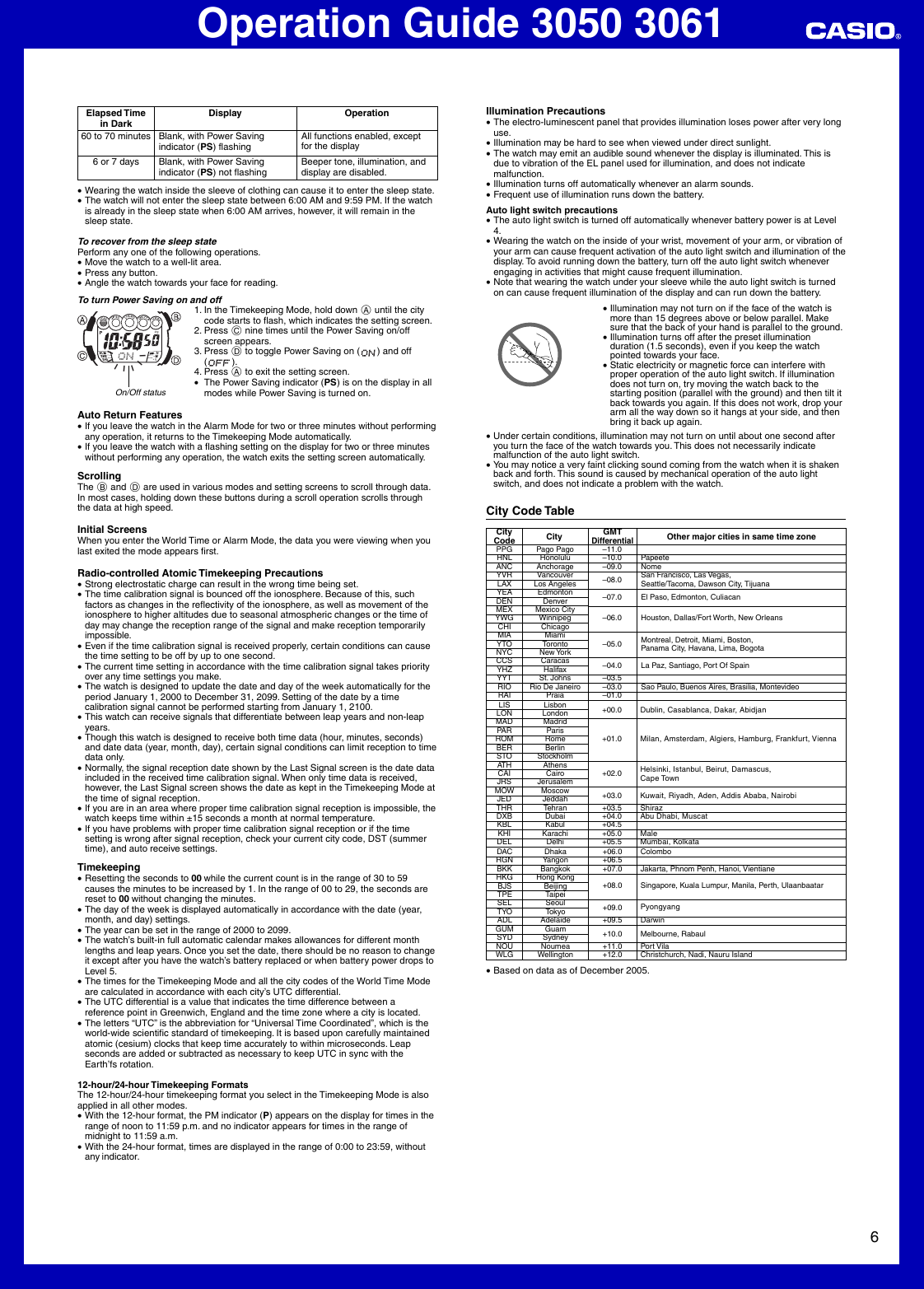 Page 6 of 6 - Casio Casio-Casio-Watch-3061-Users-Manual- QW-3050 3061  Casio-casio-watch-3061-users-manual