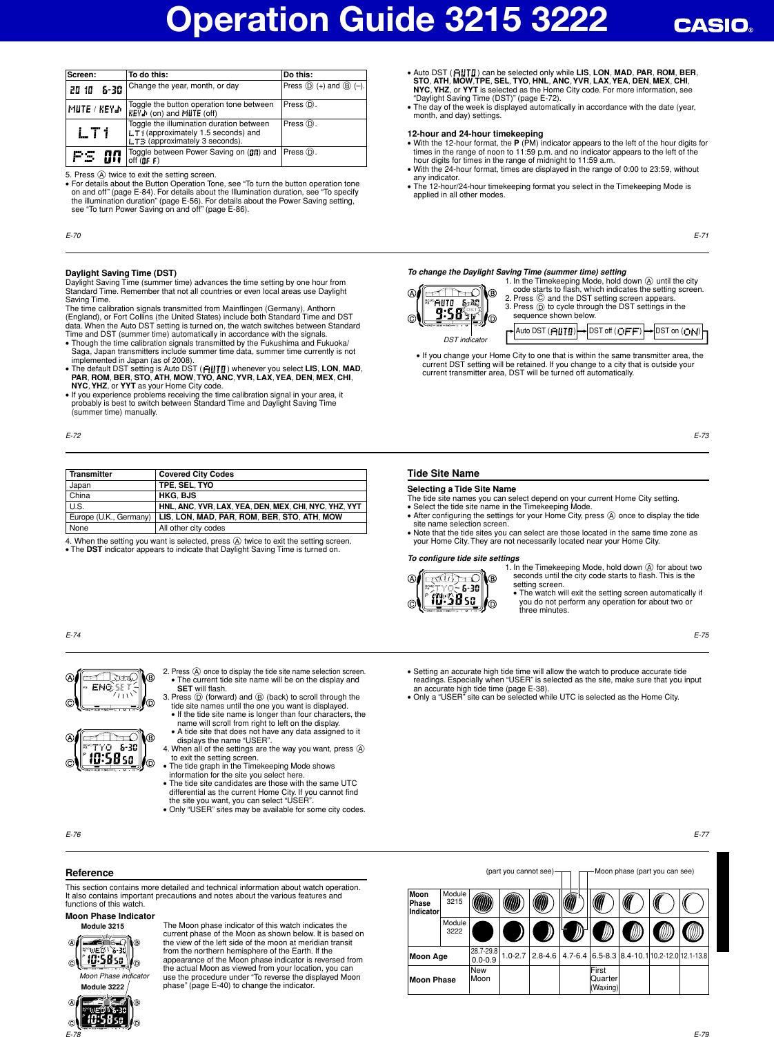 Page 8 of 11 - Casio Casio-Casio-Watch-3215-Users-Manual- QW-3215_3222  Casio-casio-watch-3215-users-manual