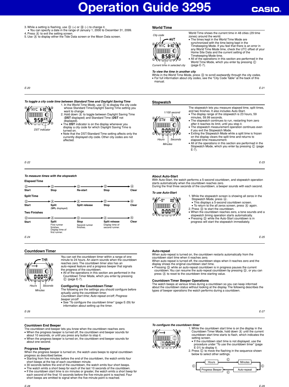 Page 3 of 7 - Casio Casio-Casio-Watch-3295-Users-Manual- QW-3295  Casio-casio-watch-3295-users-manual