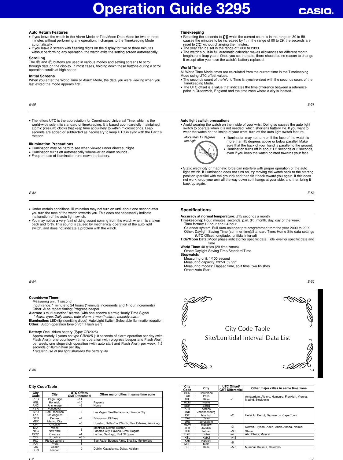 Page 6 of 7 - Casio Casio-Casio-Watch-3295-Users-Manual- QW-3295  Casio-casio-watch-3295-users-manual