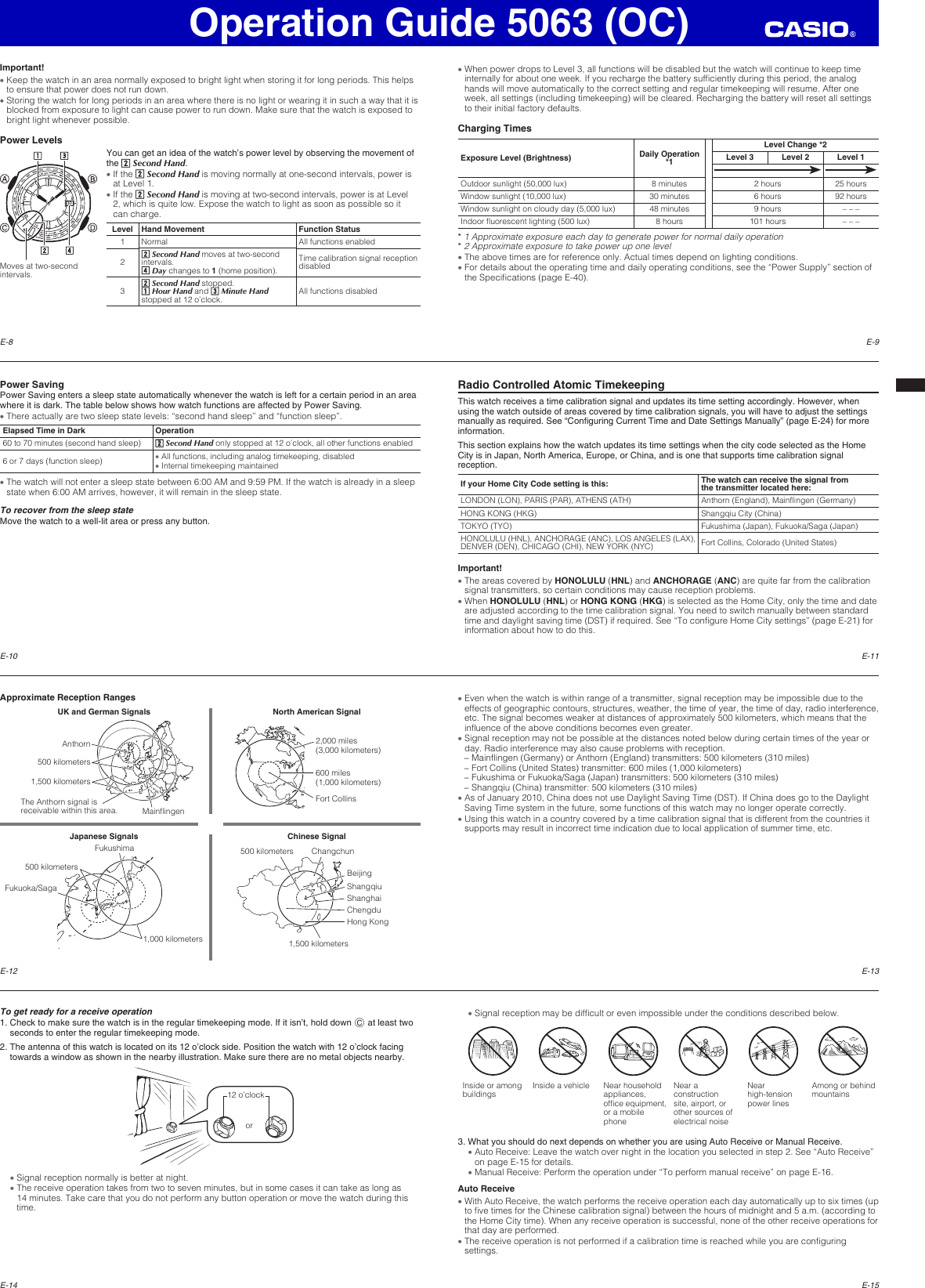 Page 2 of 6 - Casio Casio-Casio-Watch-5063-Oc-Users-Manual- QW-5063OC  Casio-casio-watch-5063-oc-users-manual